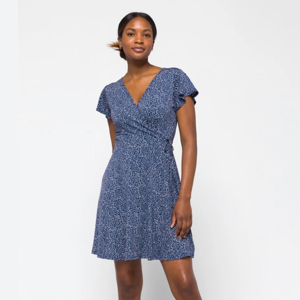 Kaela Faux Wrap Knit Dress